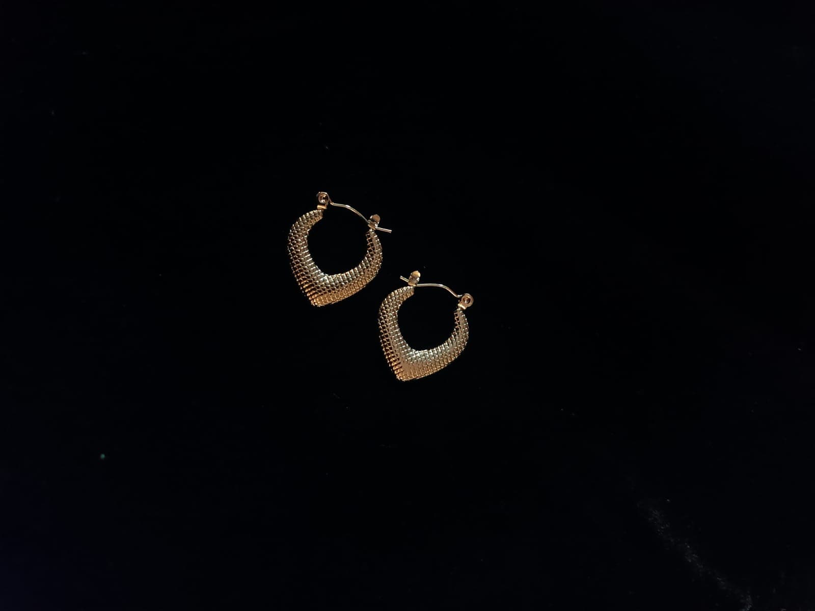 Aurelia Heart-Silhouette Textured Hoops