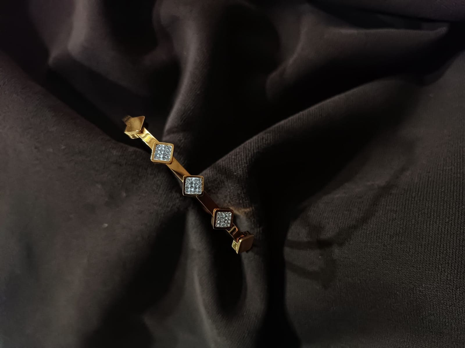 Square Pavé Station Bracelet