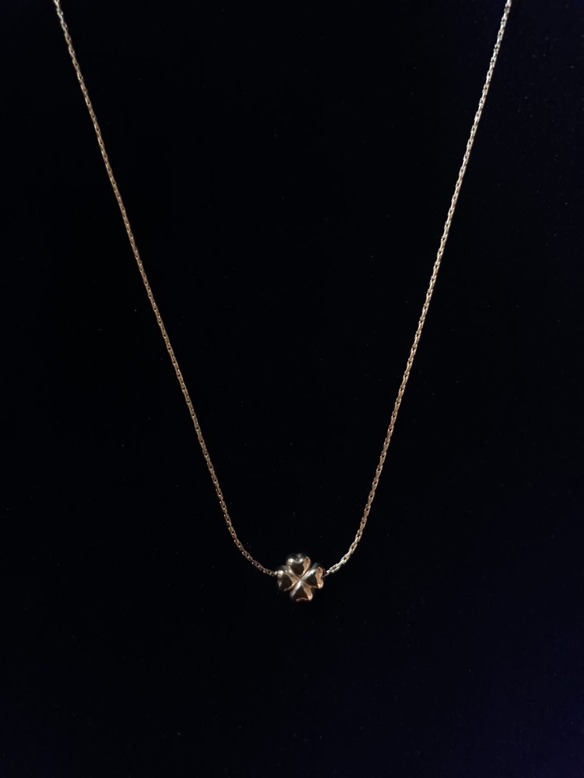 Clover Charm Solitaire Necklace