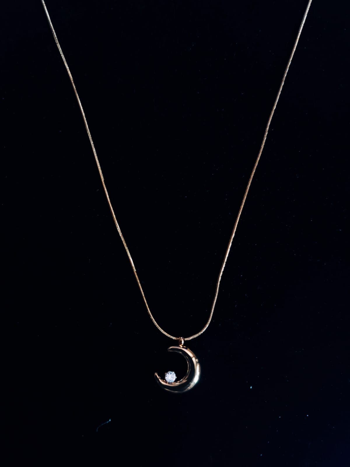 Crescent Stone Necklace