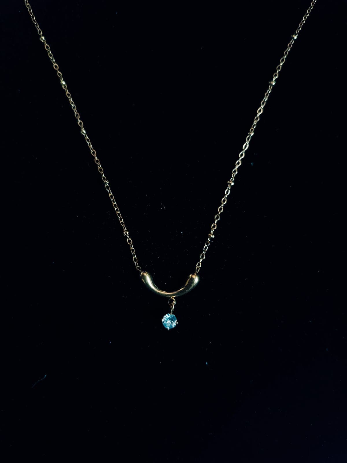 Horseshoe Drop Pendant Necklace