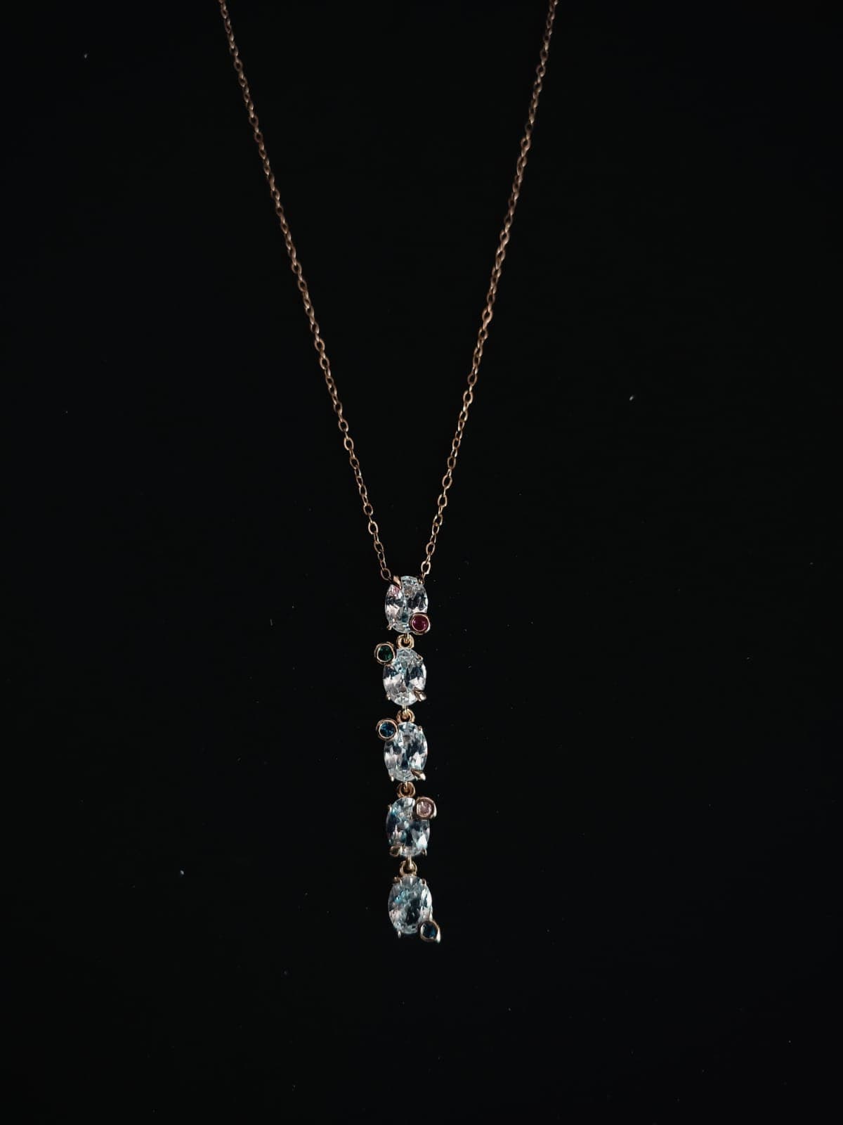 Cascade Crystal Drop Necklace